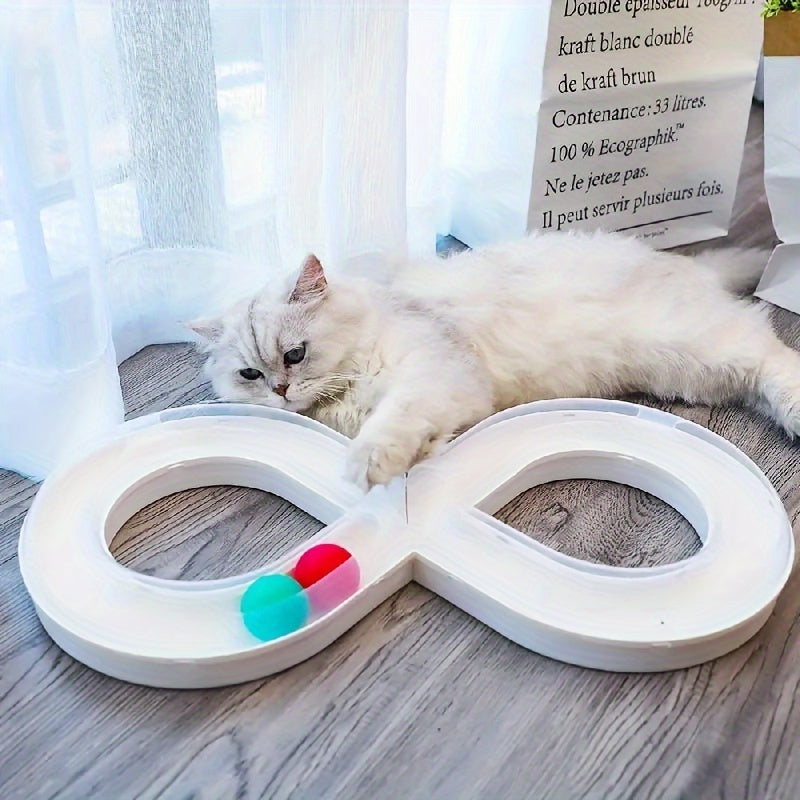 Turntable Track Ball & Teaser Cat Toy