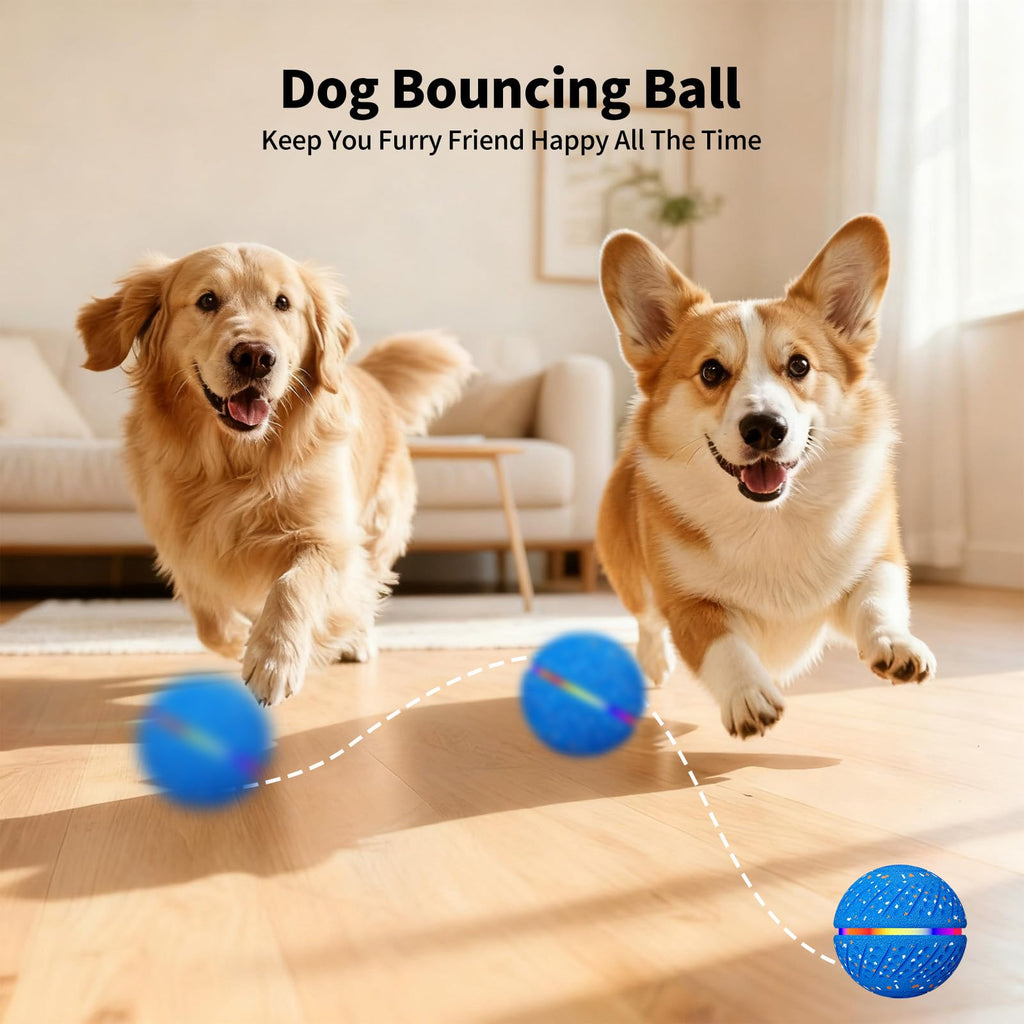 Smart Bouncing Dog Ball With Colorful Lights Toy