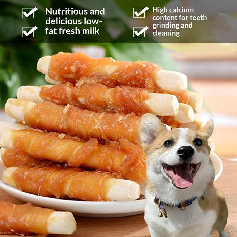 Chicken-flavored Milk Sticks & Calcium Chews Dog Treats