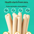 Light beige pet sausage sticks for small dogs, five stacked