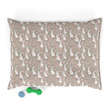 Blushing Meadow Bunny Parade Pet Bed — Coral Fleece, Removable Cover, 40" × 30"
