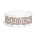 Blushing Meadow Bunny Parade Pet Bowl — Ceramic, 16oz, Dishwasher-Safe