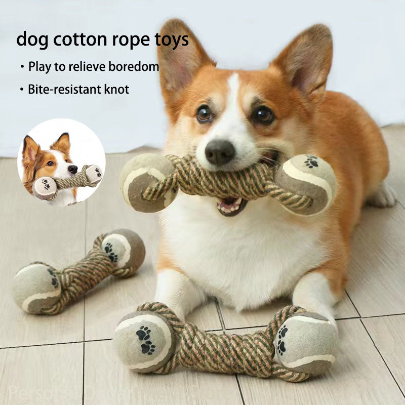 Cotton Rope  Ball  & Tug Toy For Dogs