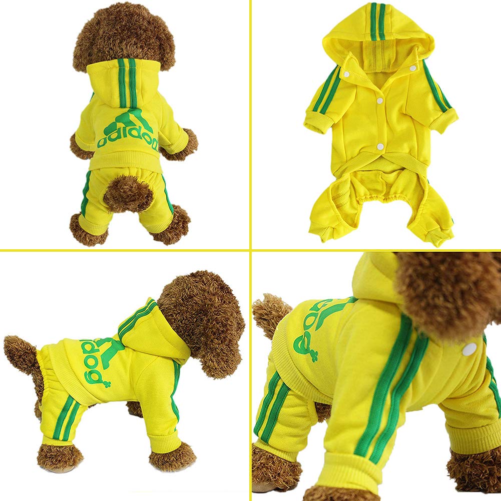 Adidog Four-Leg Tracksuit Hoodie — Sporty Dog Jumpsuit in 7 Colors, Sizes XS–2XL