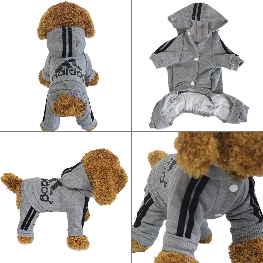 Adidog Four-Leg Tracksuit Hoodie — Sporty Dog Jumpsuit in 7 Colors, Sizes XS–2XL