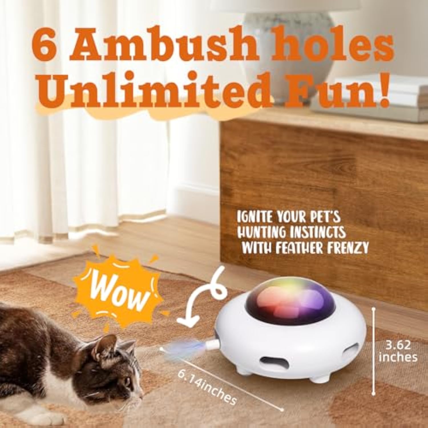 USB Rechargeable Feather Kicker Cat Toy