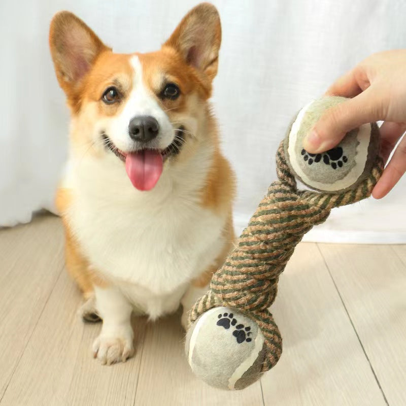 Cotton Rope  Ball  & Tug Toy For Dogs