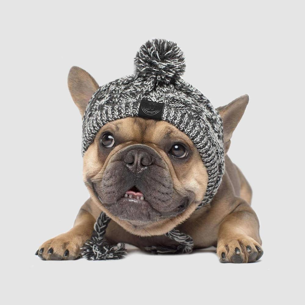 Cozy Knitted Pet Hat with Fluffy Pom-Pom — Winter Warm Beanie for Dogs & Cats