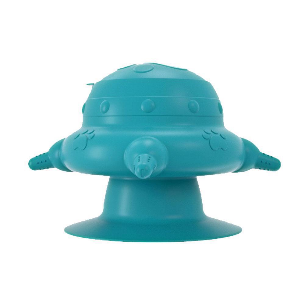 Blue pet milk feeding self-service device with suction cup base