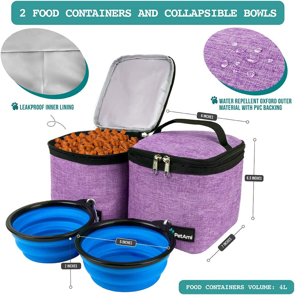 Dog Travel Backpack — Airline Approved, 27L, Includes Food Containers & Collapsible Bowls