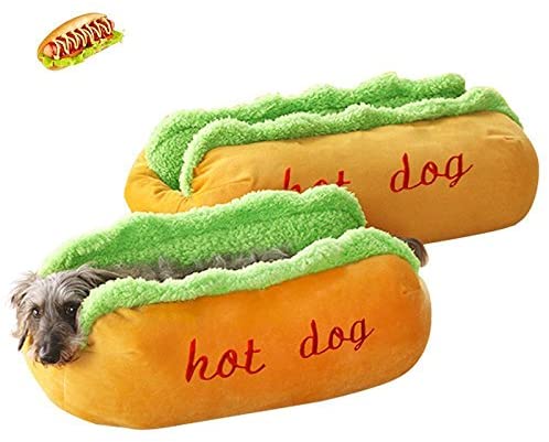 Hot Dog Pet Bed — Cozy Novelty Bed for Small & Medium Dogs
