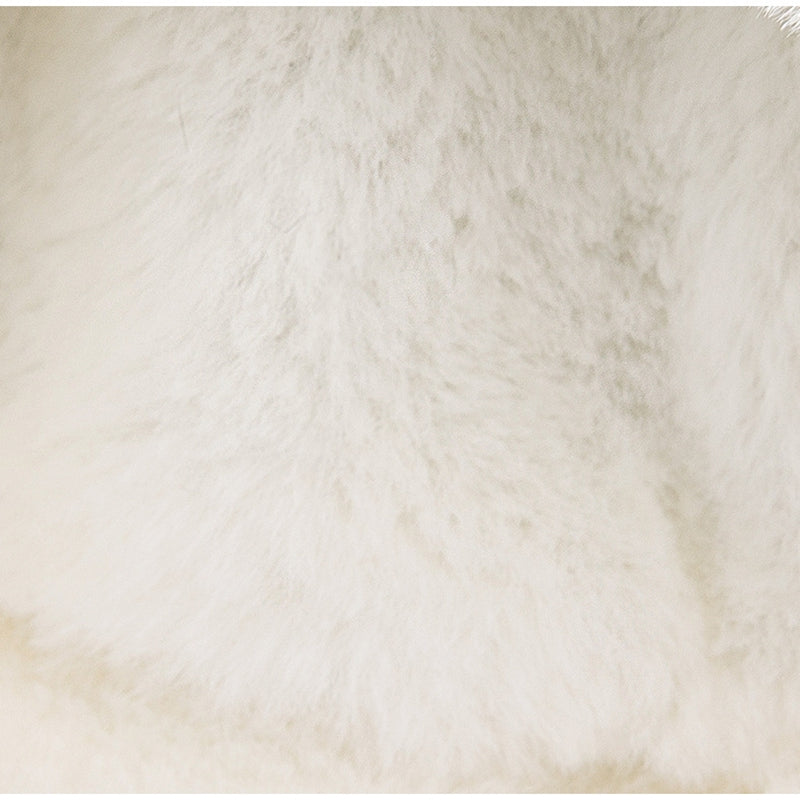 Soft white plush fabric lining for pet vest interior