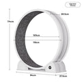 White circular pet treadmill with dark tread ring and front foot supports