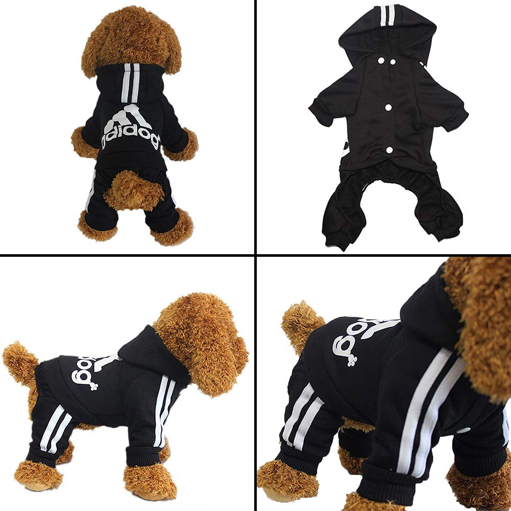 Adidog Four-Leg Tracksuit Hoodie — Sporty Dog Jumpsuit in 7 Colors, Sizes XS–2XL