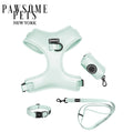 Mint green pet bundle: step-in harness with collar, leash, and clip waste-bag holder