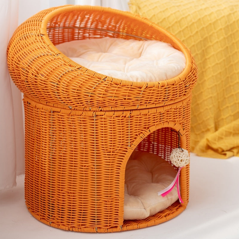 Knitted Pet Bed Double-Layer Large Space Cat Bed
