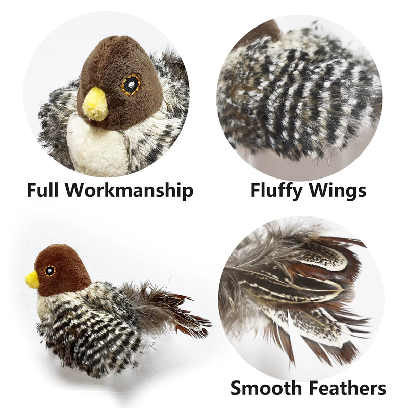Electric Chirping Catnip Bird Cat Toys