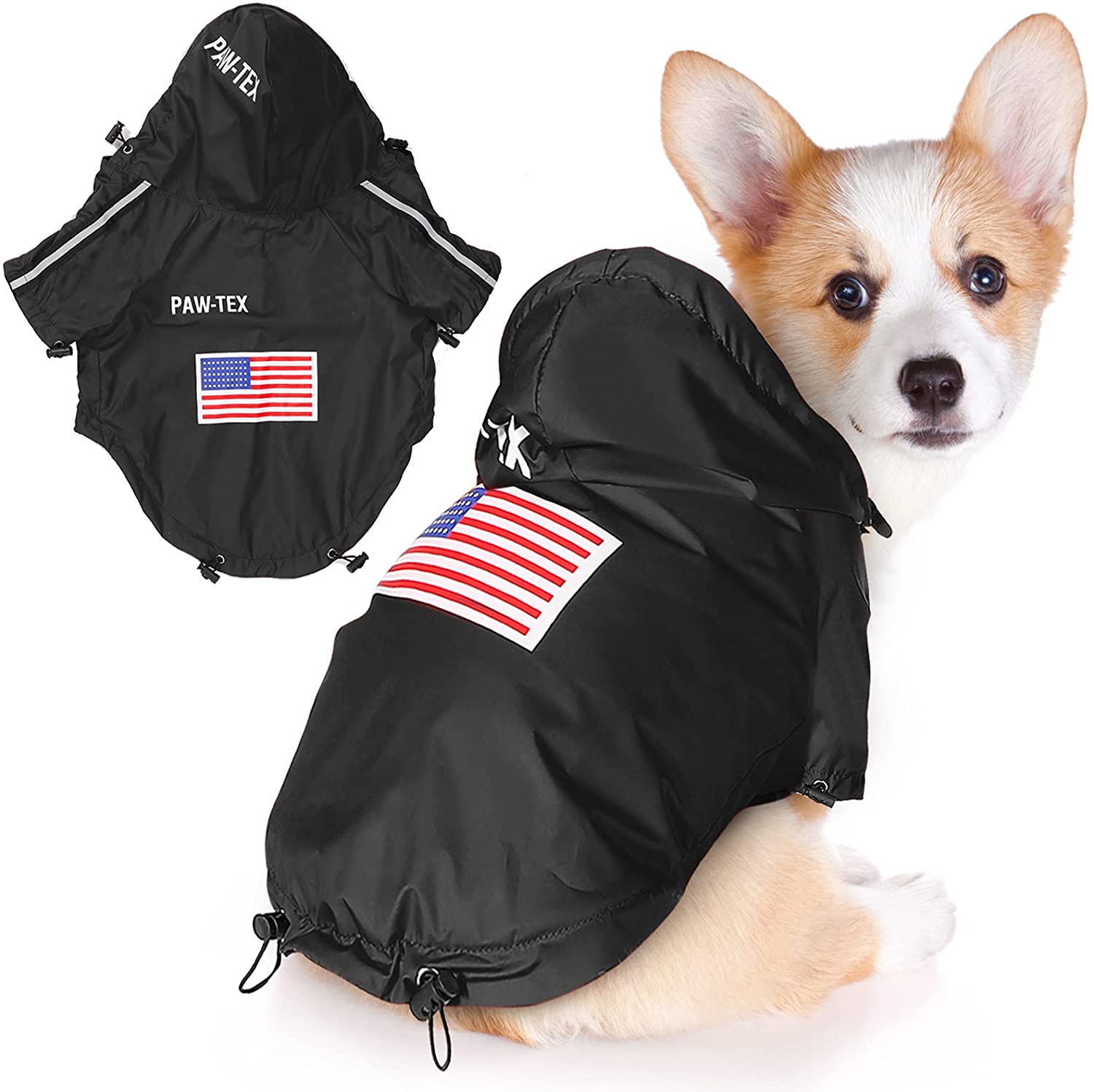 The Dog Face Pet Raincoat — Waterproof Windproof Hooded Jacket, 5 Colors, Sizes S–5XL