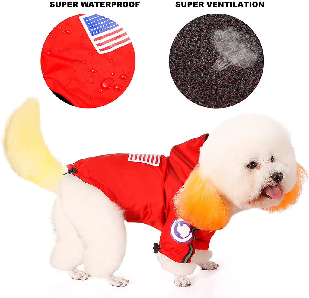The Dog Face Pet Raincoat — Waterproof Windproof Hooded Jacket, 5 Colors, Sizes S–5XL