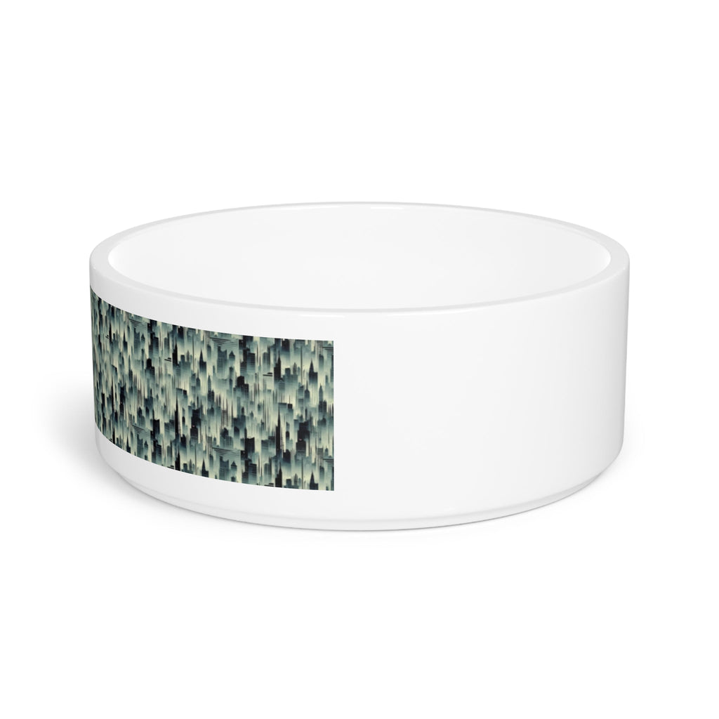 Echoes of a City in Mist Pet Bowl — Ceramic, 16oz, Dishwasher-Safe