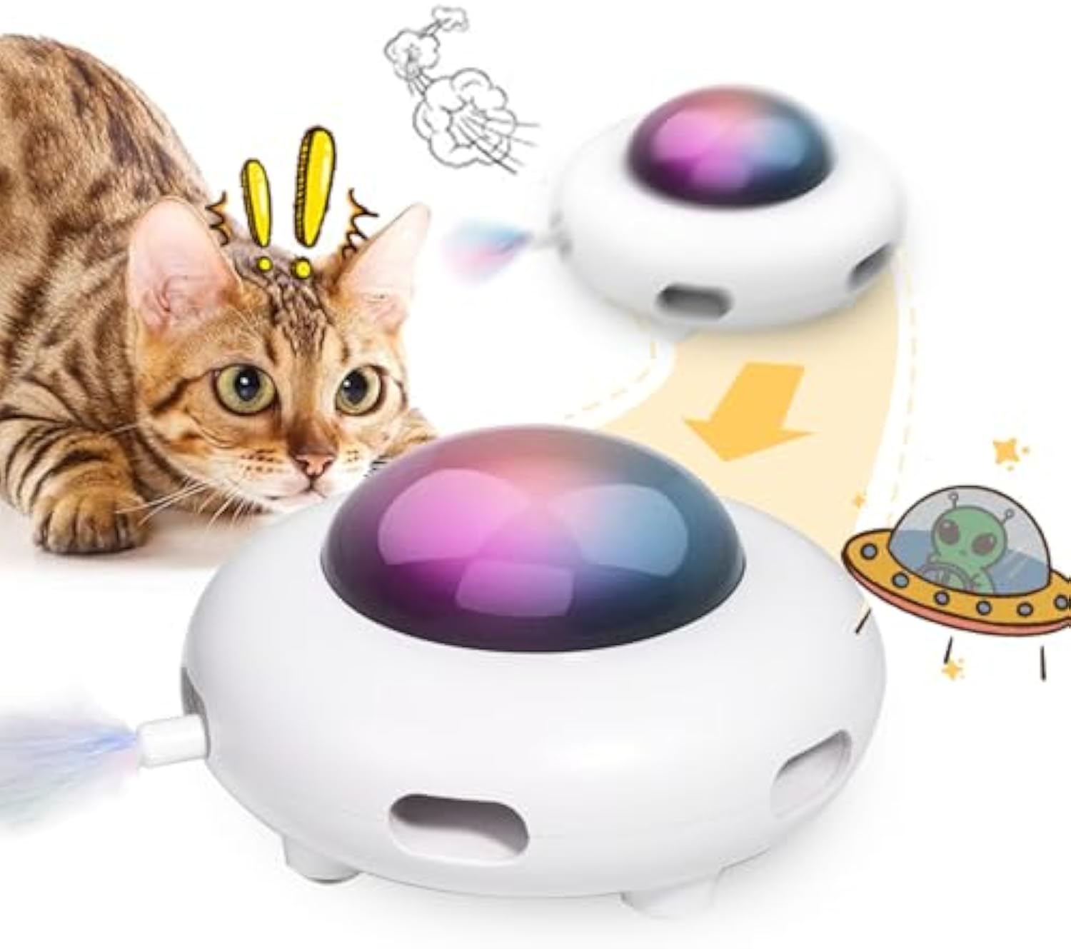 USB Rechargeable Feather Kicker Cat Toy