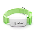 Waterproof GPS dog locator collar, neon green strap with white tracking device