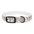 Blushing Meadow Bunny Parade Pet Collar — Waterproof TPU, 4 Buckle Finishes, S–XL