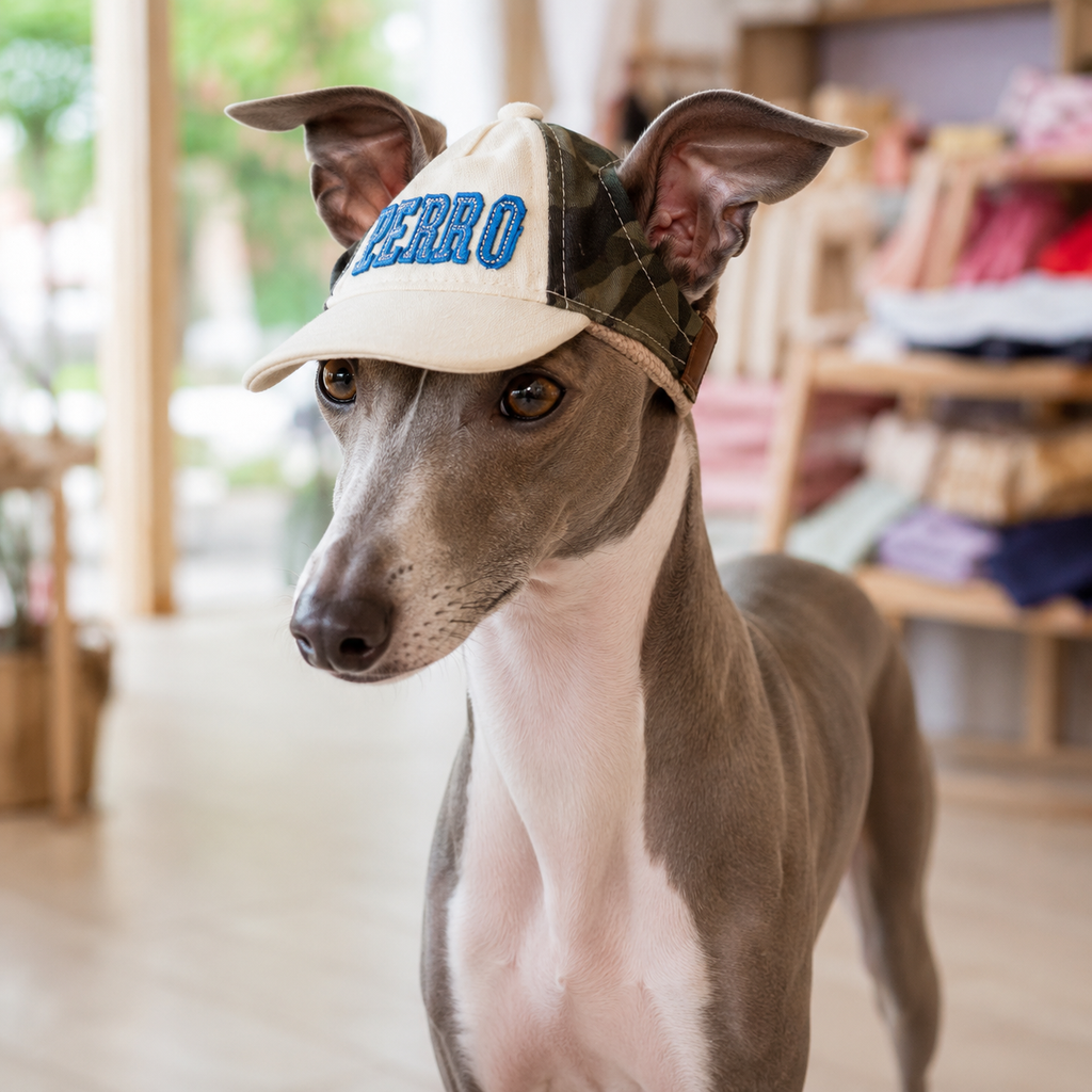 Dog Baseball Cap with Ear Holes – Adjustable Pet Hat for Small & Medium Dogs