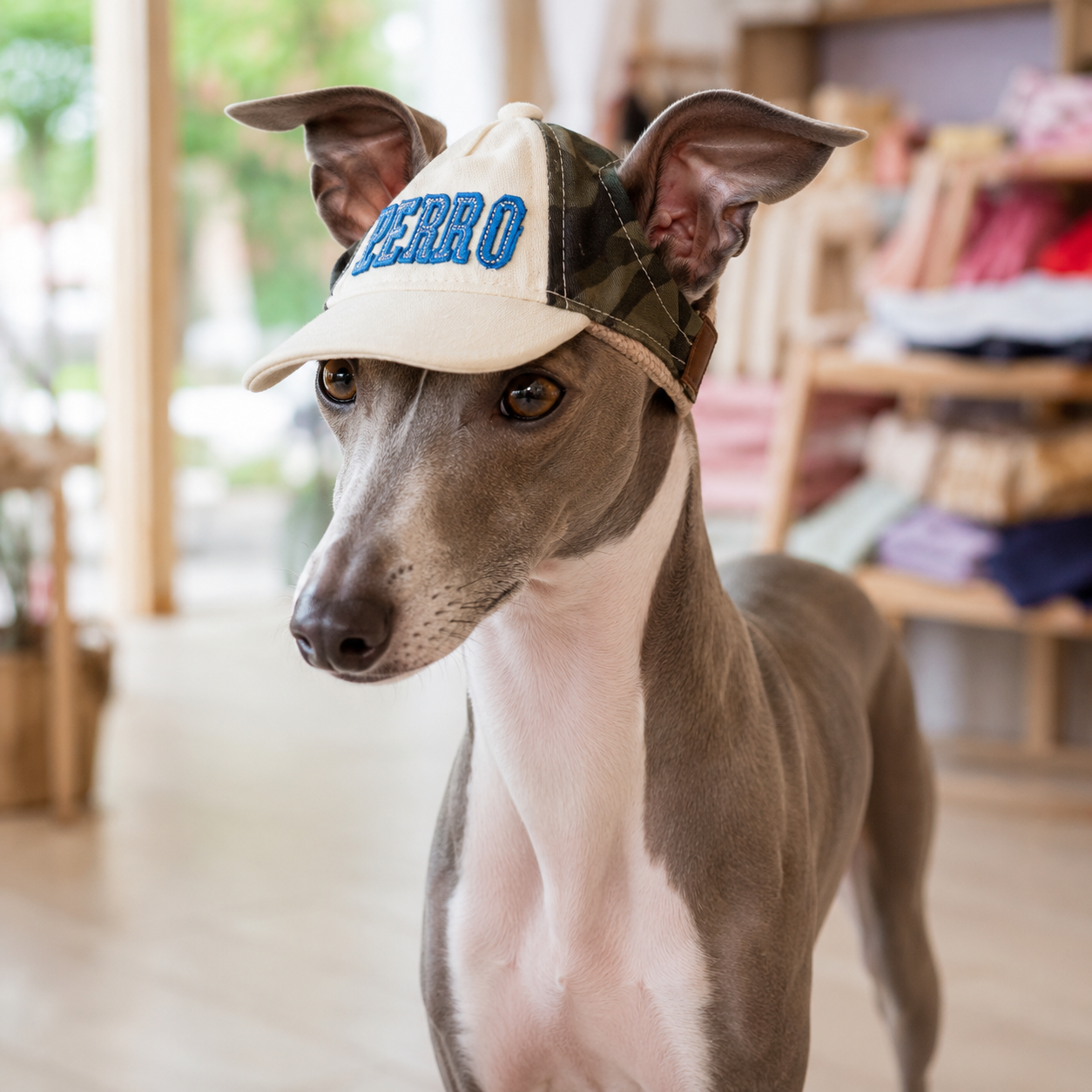 Dog Baseball Cap with Ear Holes – Adjustable Pet Hat for Small & Medium Dogs