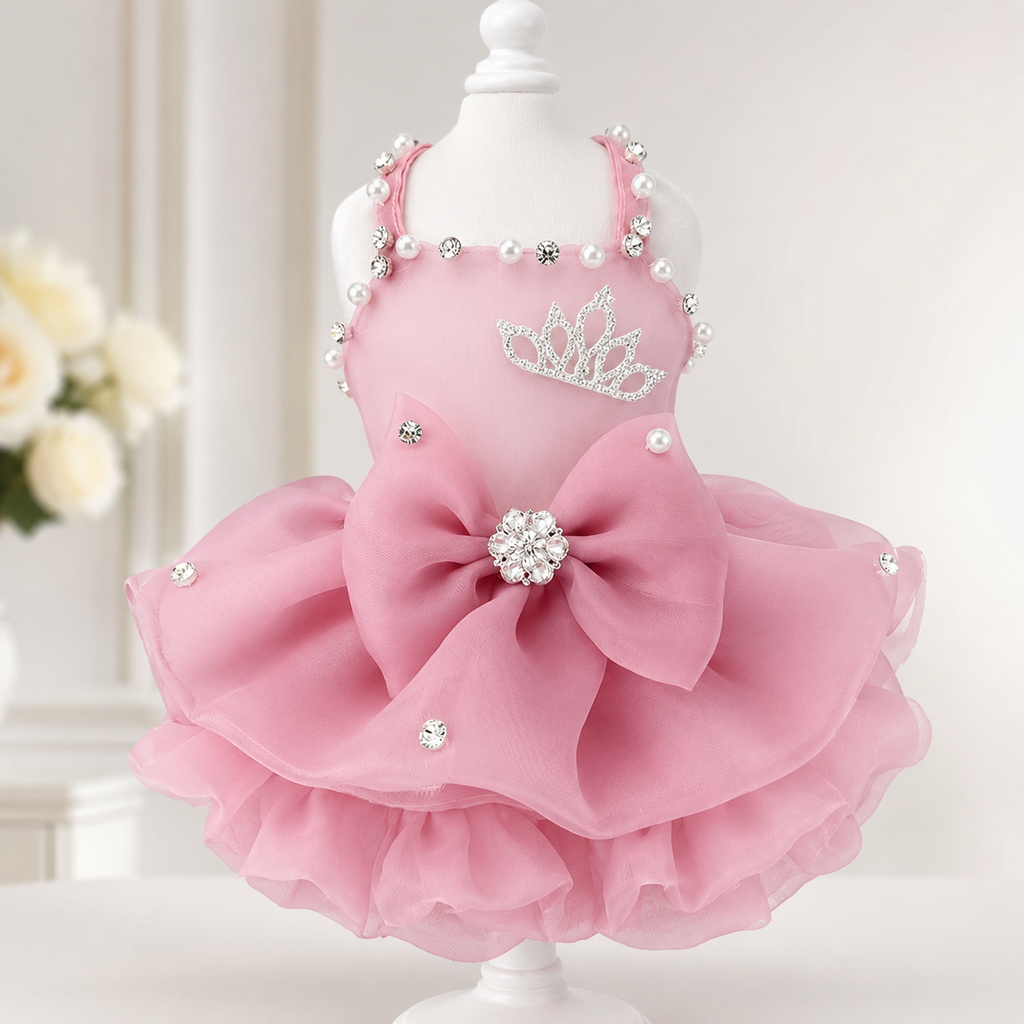 Pearl Diamond Pet Crown Headband