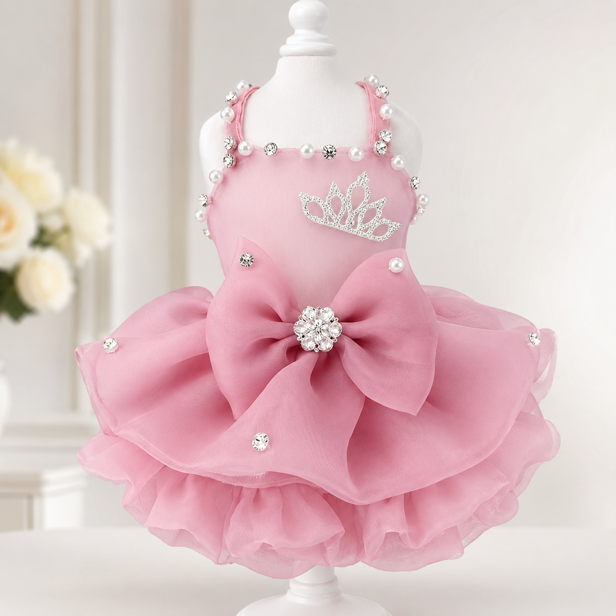 Pearl Diamond Pet Crown Headband