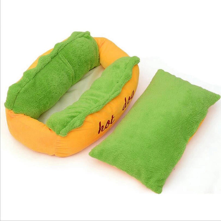 Hot Dog Pet Bed — Cozy Novelty Bed for Small & Medium Dogs