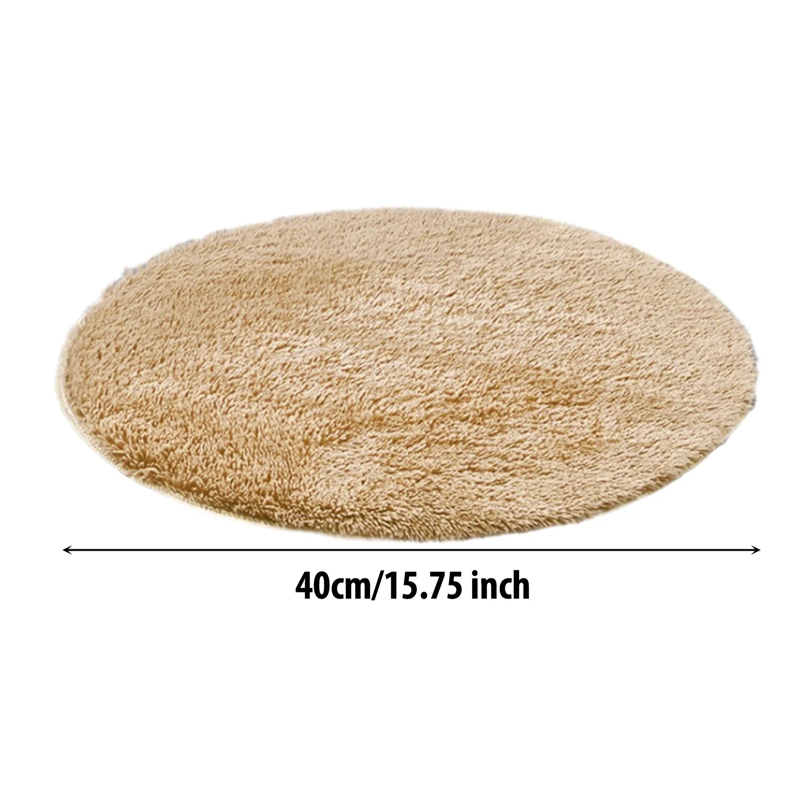 Brown round heated pet pad blanket, 40cm/15.75 in