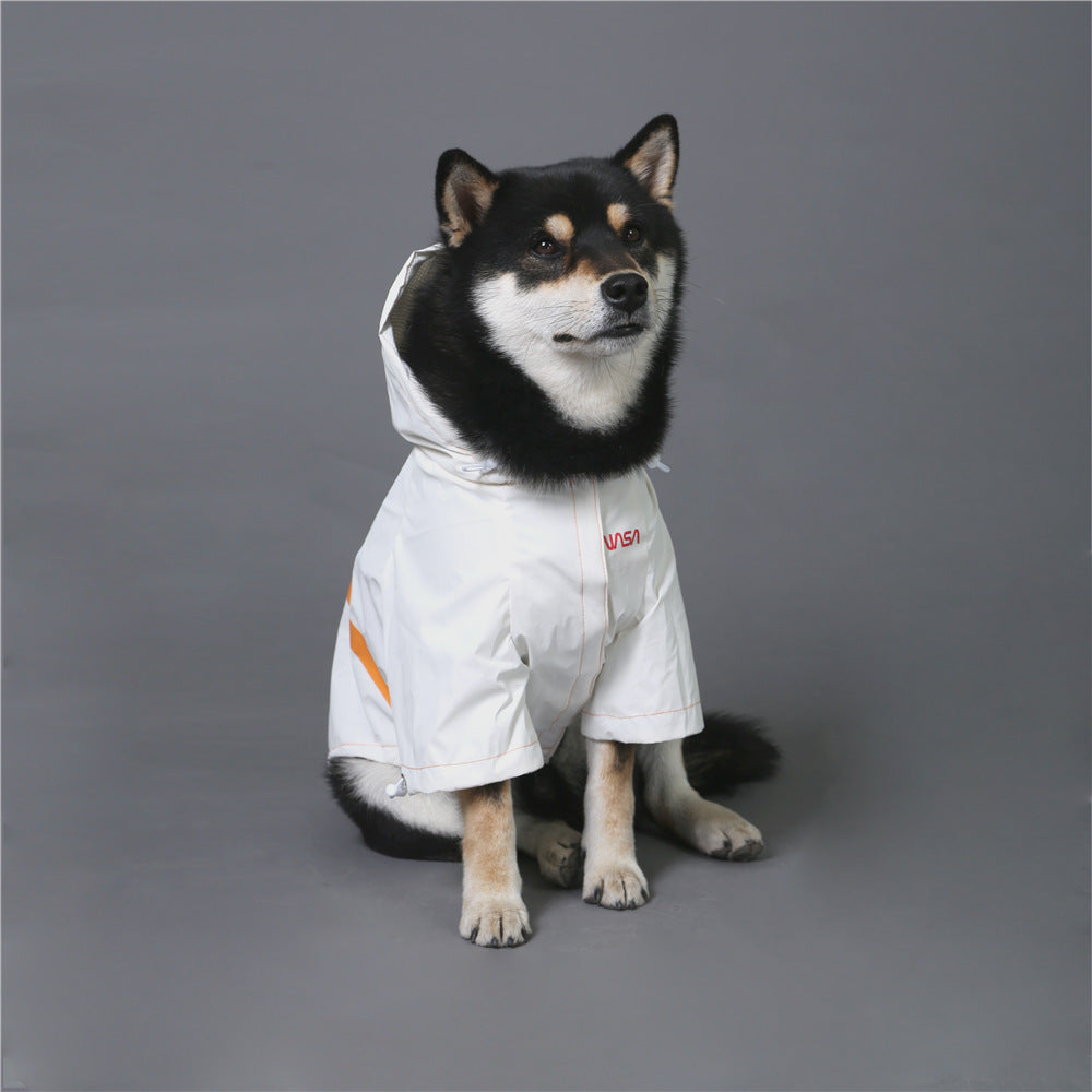 Windproof Waterproof Reflective Dog Rain Jacket — Hooded, Lightweight, Sizes S–5XL