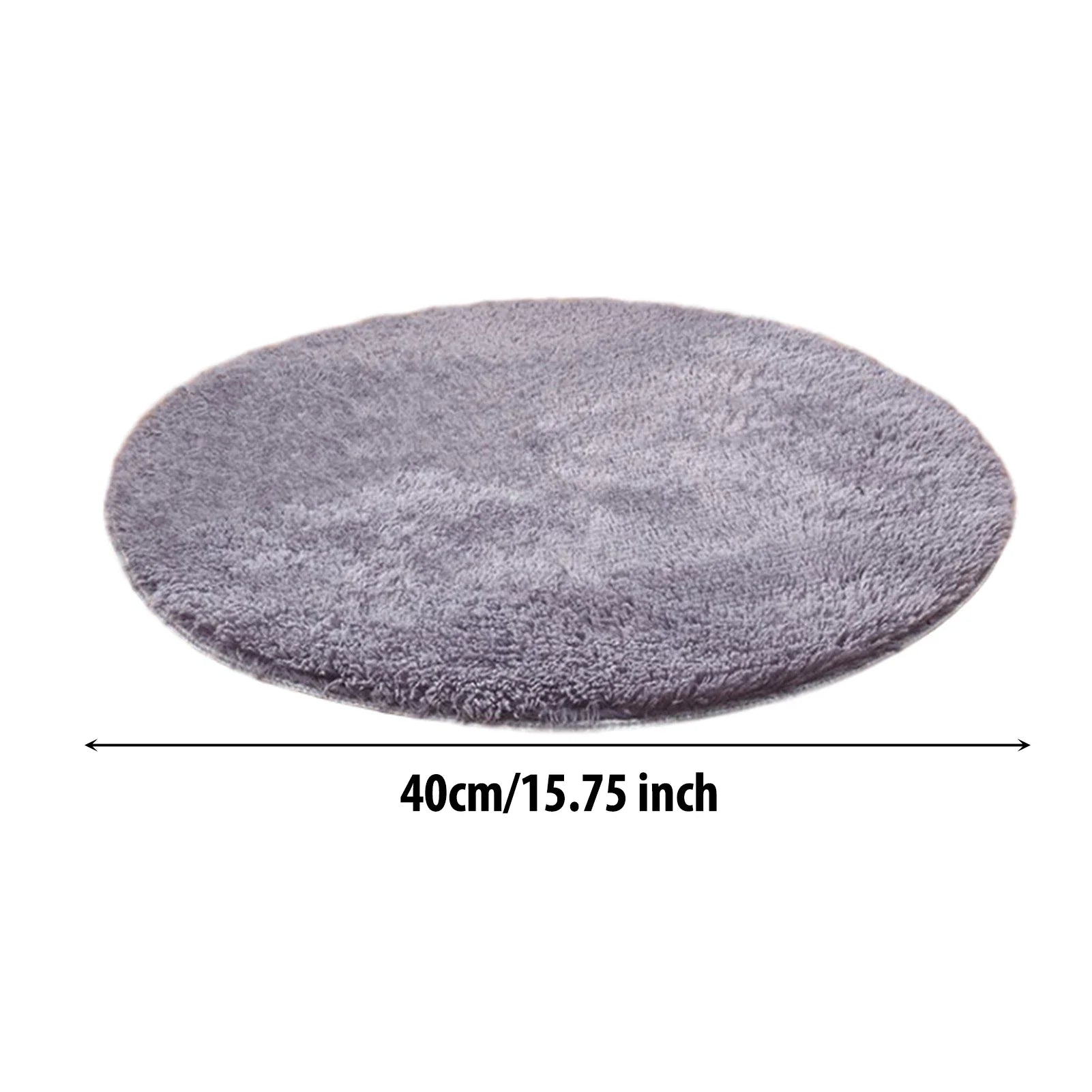 Gray round heated pet pad blanket, 40cm/15.75 in