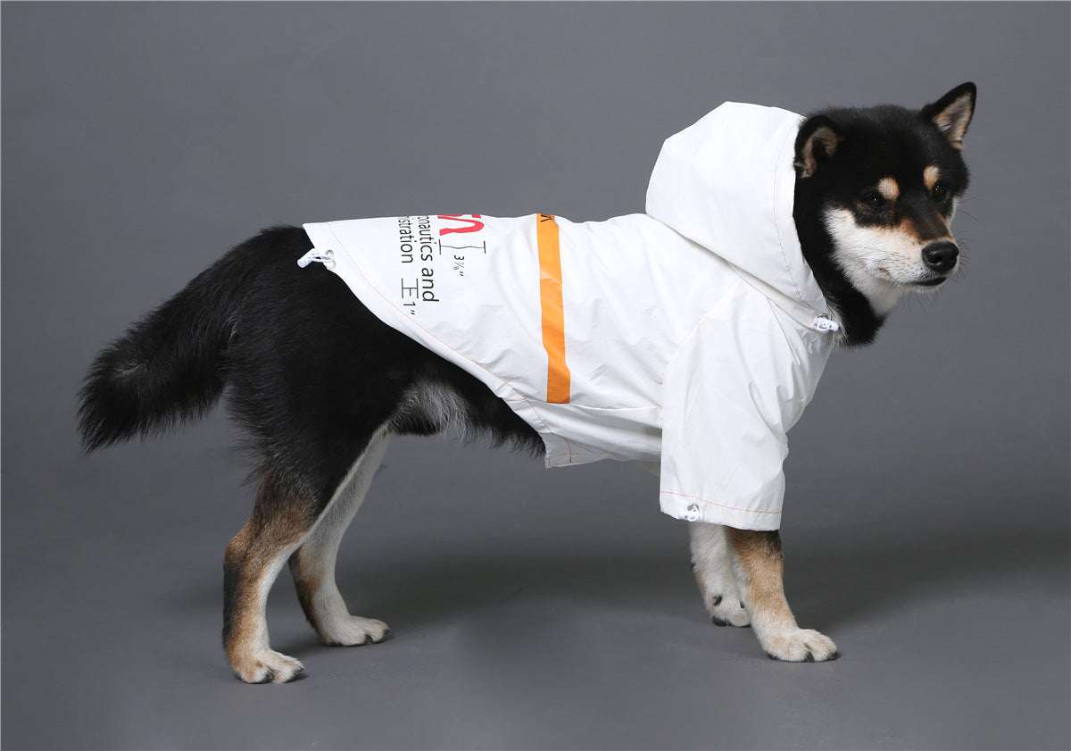 Windproof Waterproof Reflective Dog Rain Jacket — Hooded, Lightweight, Sizes S–5XL