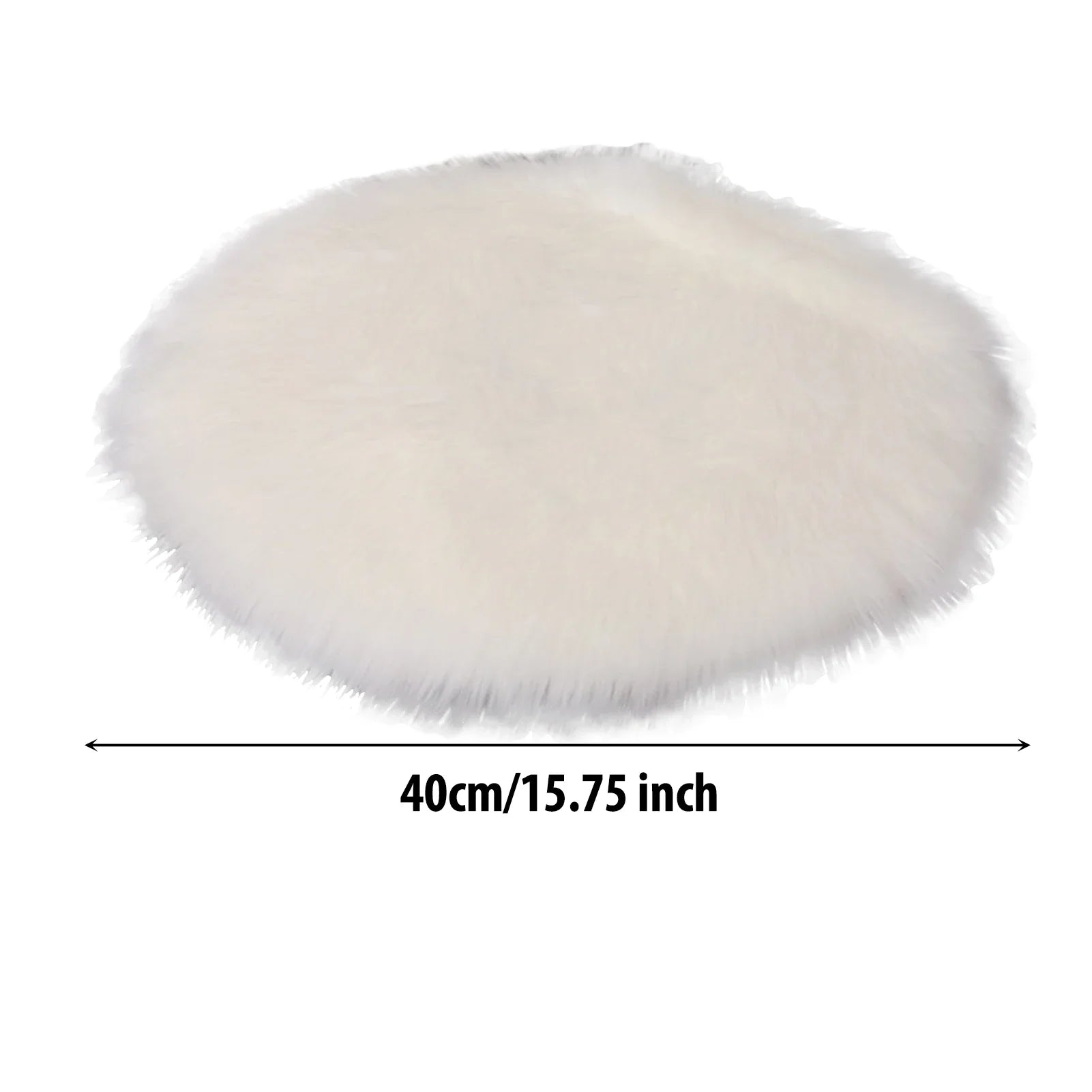 White round heated pet pad blanket, 40cm/15.75 in