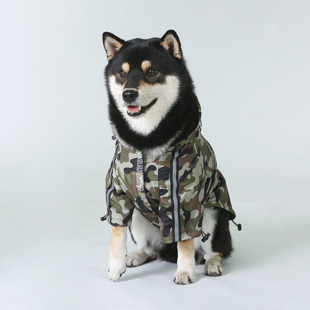 Windproof Waterproof Reflective Dog Rain Jacket — Hooded, Lightweight, Sizes S–5XL