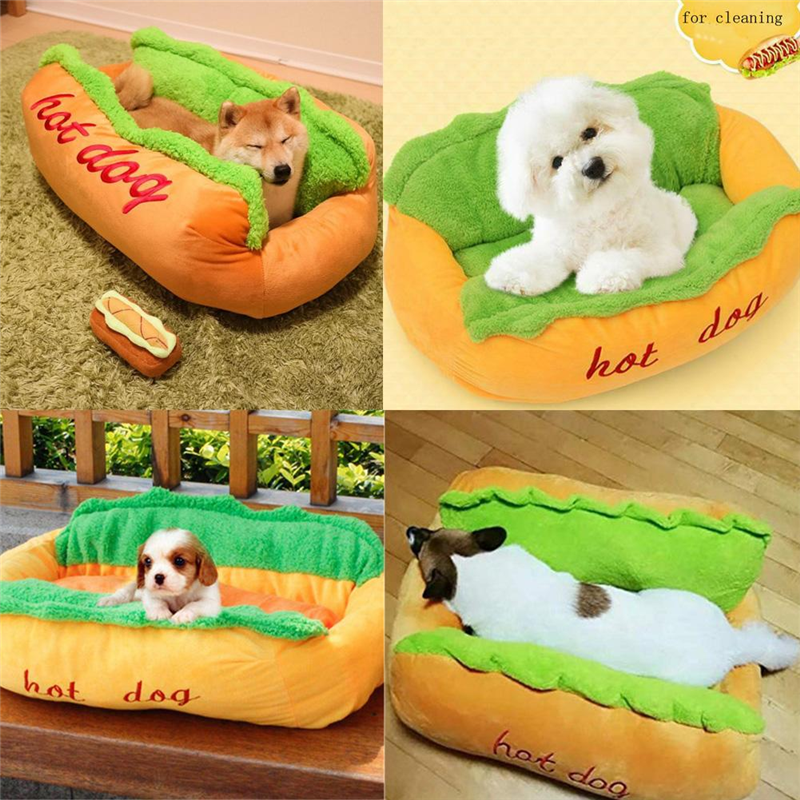 Hot Dog Pet Bed — Cozy Novelty Bed for Small & Medium Dogs