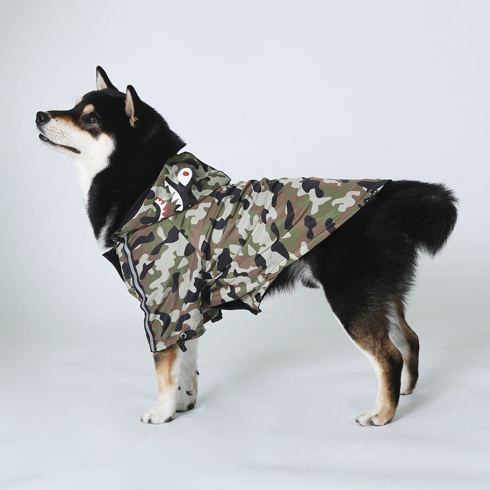 Windproof Waterproof Reflective Dog Rain Jacket — Hooded, Lightweight, Sizes S–5XL