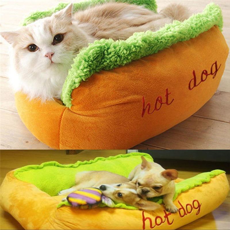 Hot Dog Pet Bed — Cozy Novelty Bed for Small & Medium Dogs