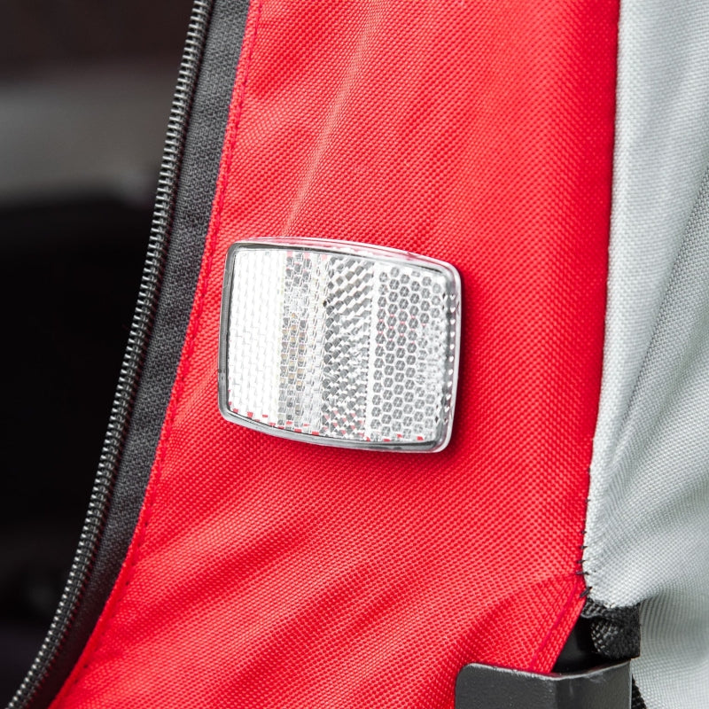 Red pet trailer side reflector panel