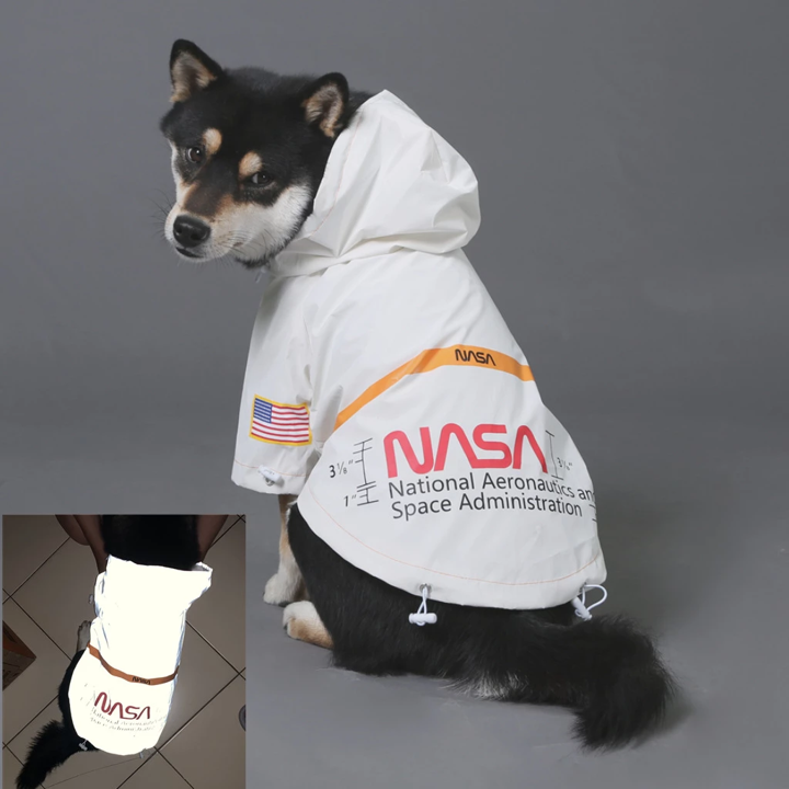 Windproof Waterproof Reflective Dog Rain Jacket — Hooded, Lightweight, Sizes S–5XL