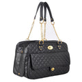 Luxury Quilted Dog Carrier Bag Purse Airline Approved Pet Travel Handbag