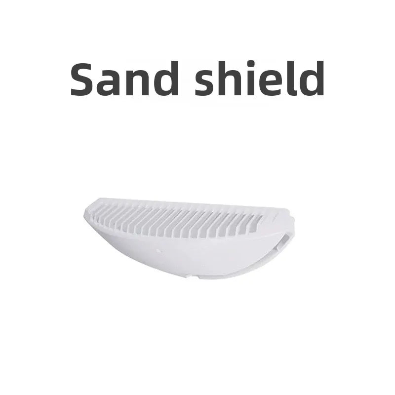 White sand shield insert with ridged surface for automatic cat litter box