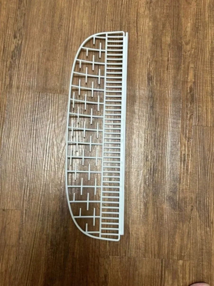 White filter screen tray insert with bar grid pattern for cat litter box
