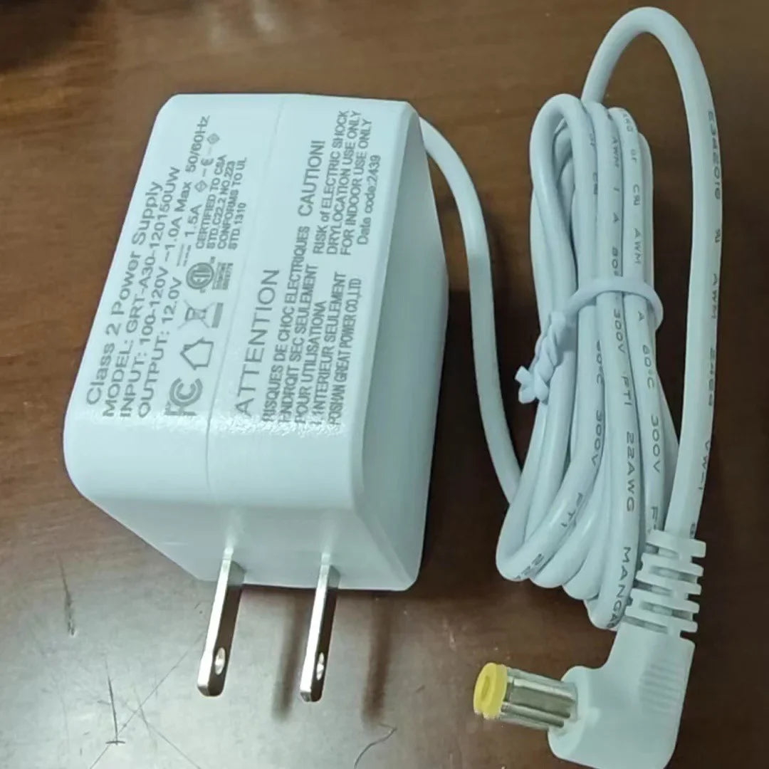 Power supply adapter and cord with yellow end connector