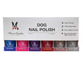 Dog nail polish gift box showing six small bottles of bright colors