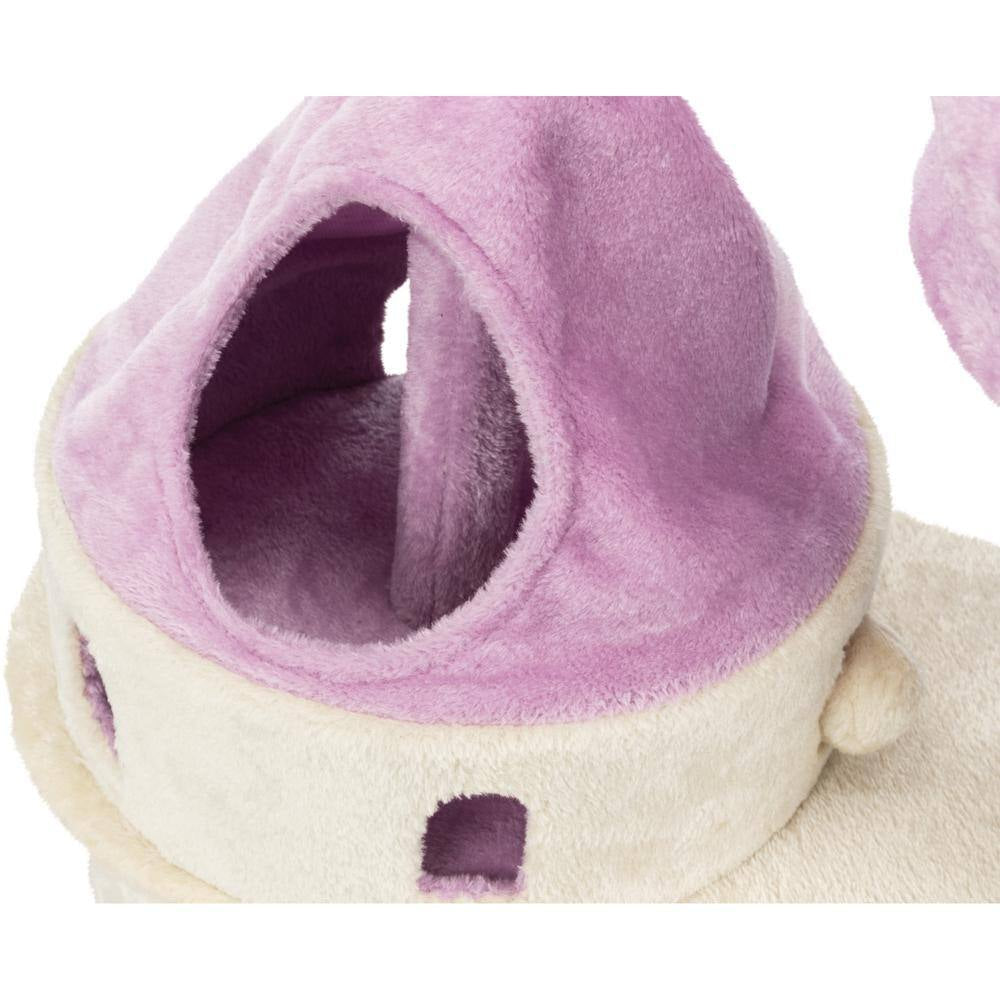 My Kitty Darling Cat Castle — Plush Cat Tree with Condo, Scratching Post & Perch