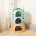 Cat multichamber cat tower with stacked levels and size labels: 82cm tall, 38cm top